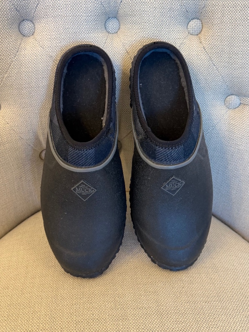 MUCK Women’s Muckster Clog Black Buffalo Plaid with Cozy Fleece Lining Size 9